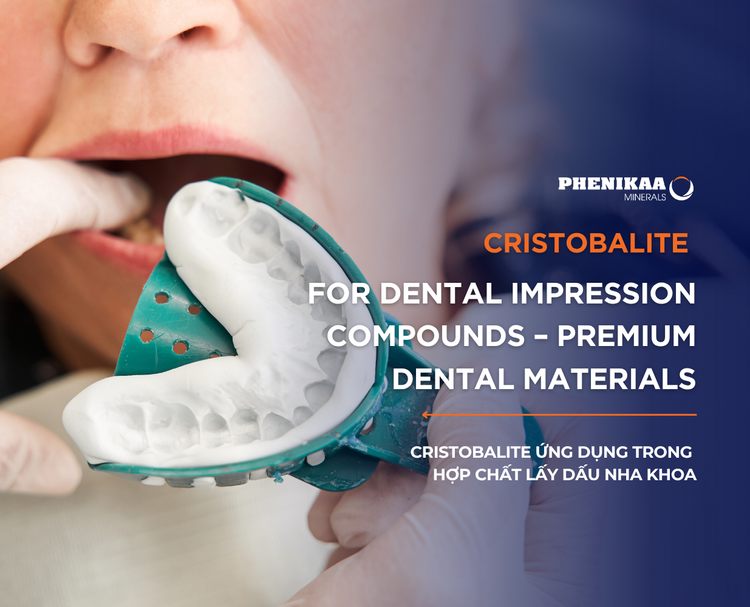 Cristobalite ứng dụng trong hợp chất lấy dấu nha khoa