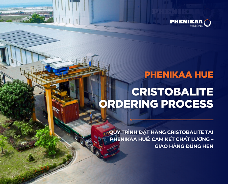 Quy trình đặt hàng Cristobalite tại Phenikaa Huế