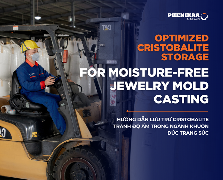 Hướng dẫn lưu trữ Cristobalite tránh độ ẩm trong ngành khuôn đúc trang sức